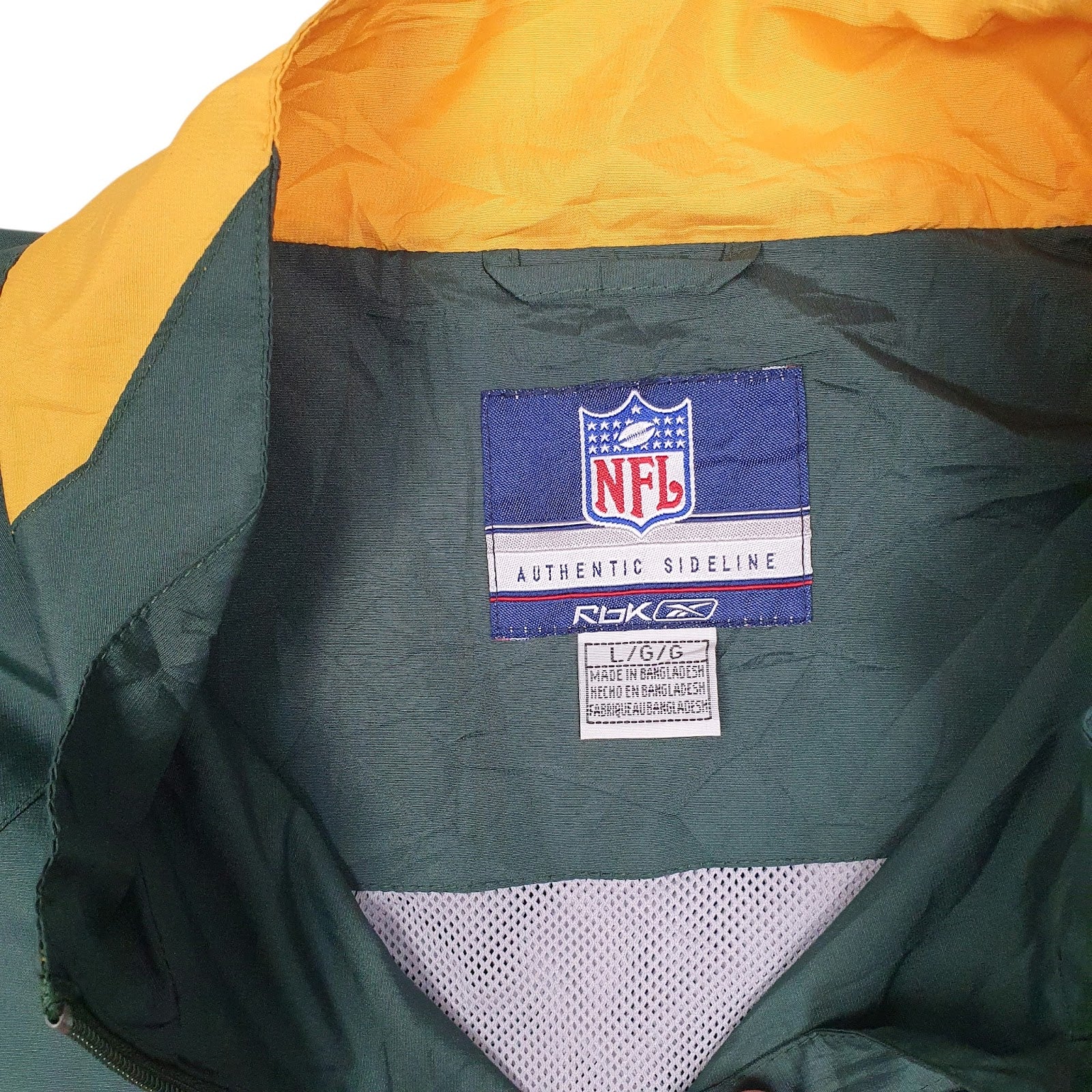 Mens Green NFL Green Bay Packers Quarter Zip Pullover Full Zip Coat