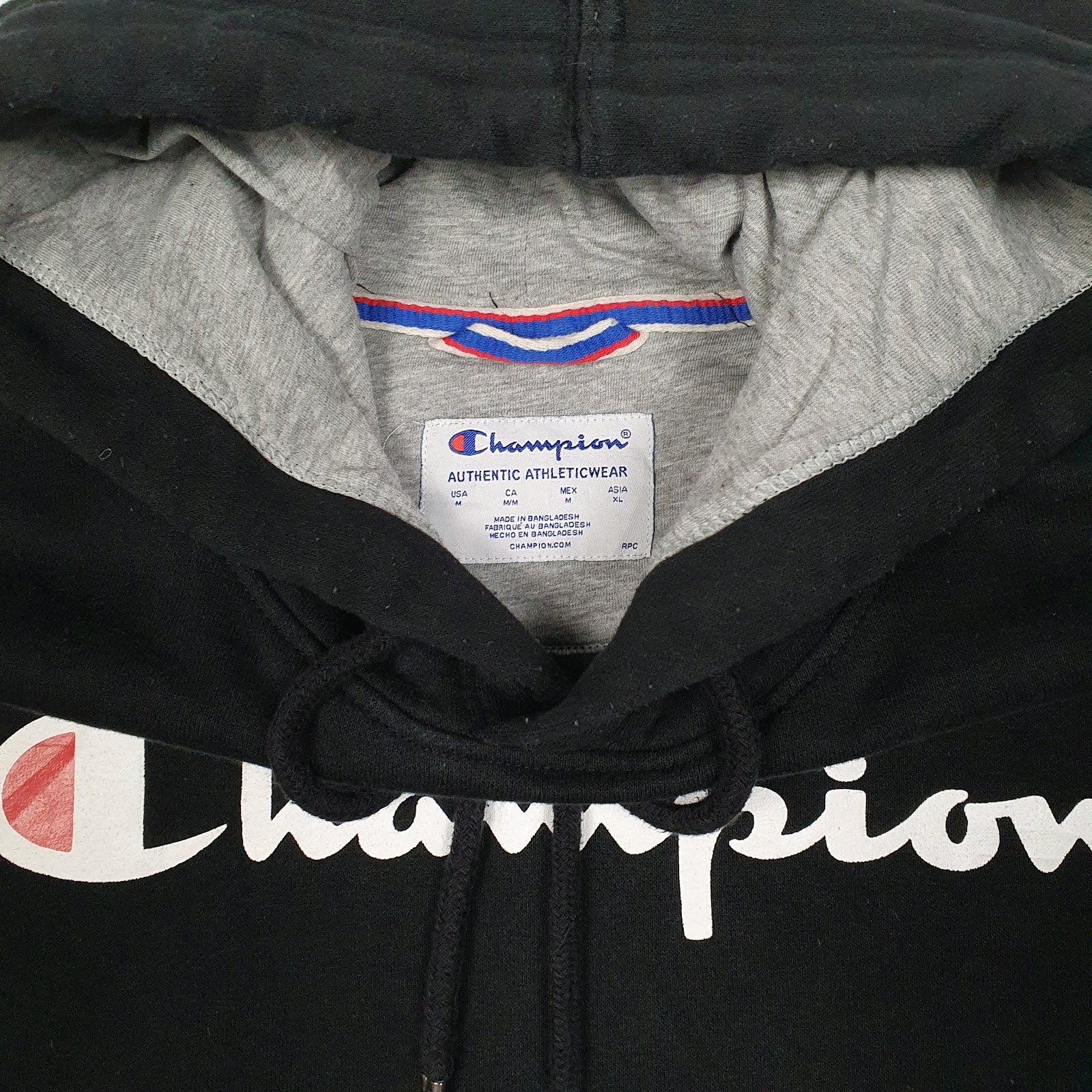 Mens Black Champion  Hoodie Jumper