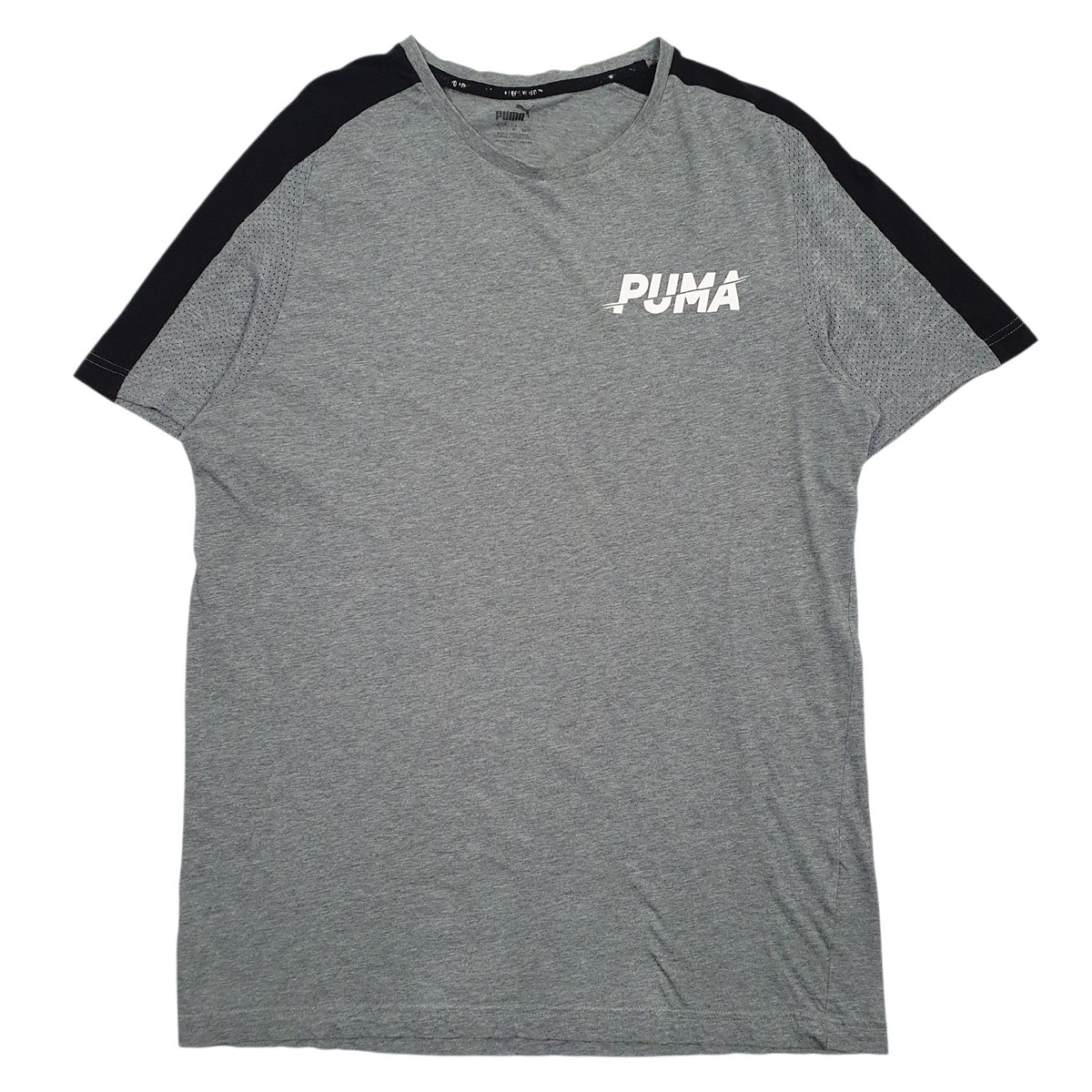 Mens Grey Puma  Short Sleeve T Shirt