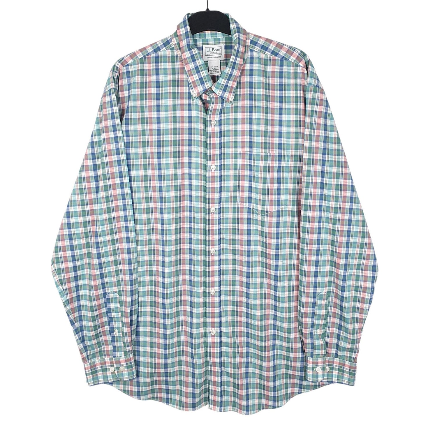 Mens Green L.L.Bean  Long Sleeve Shirt