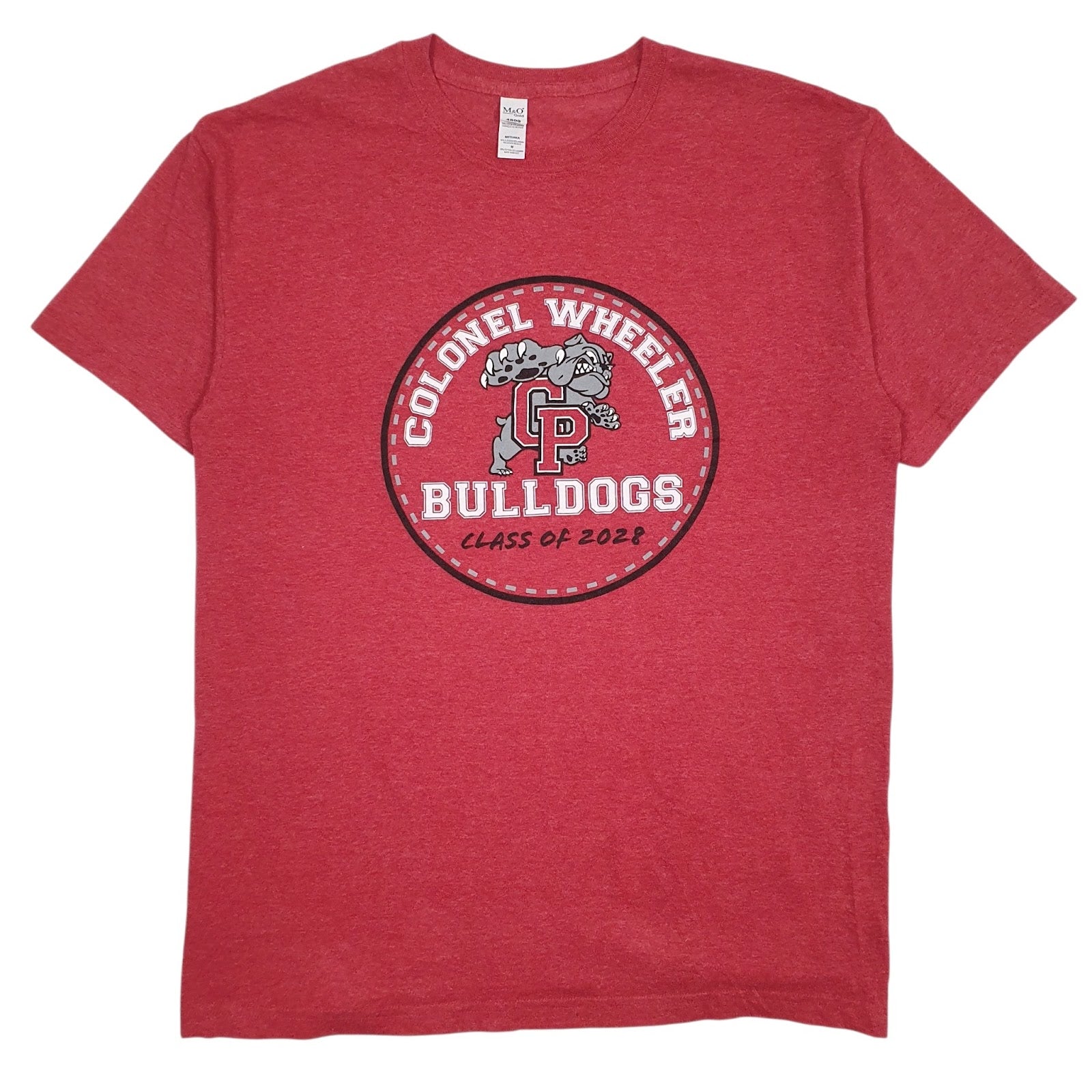 Mens Red M&O Colonel Wheeler Bulldogs Short Sleeve T Shirt