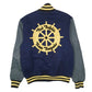 Mens Navy Pink Dolphin Varsity College  Coat