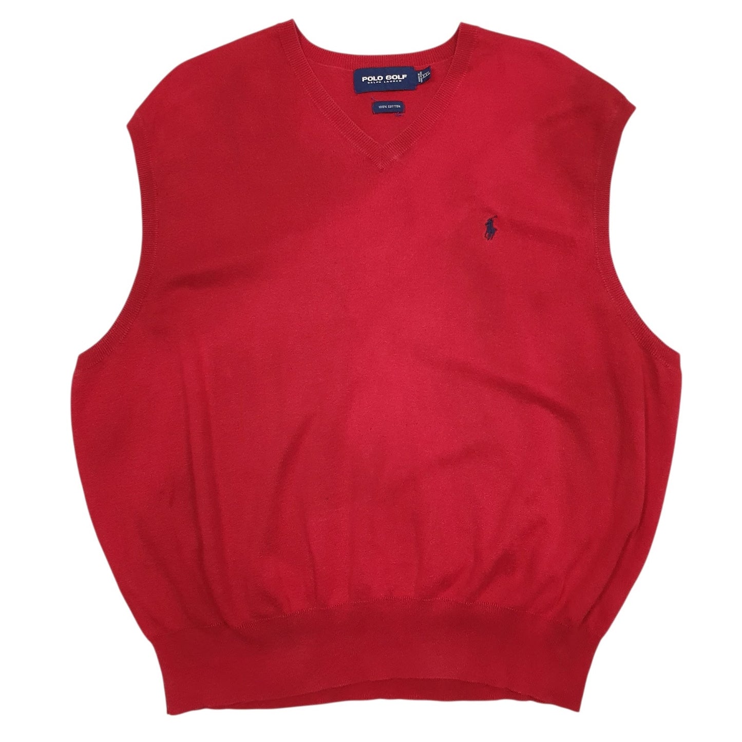 Mens Red Polo Ralph Lauren Golf Vest Jumper