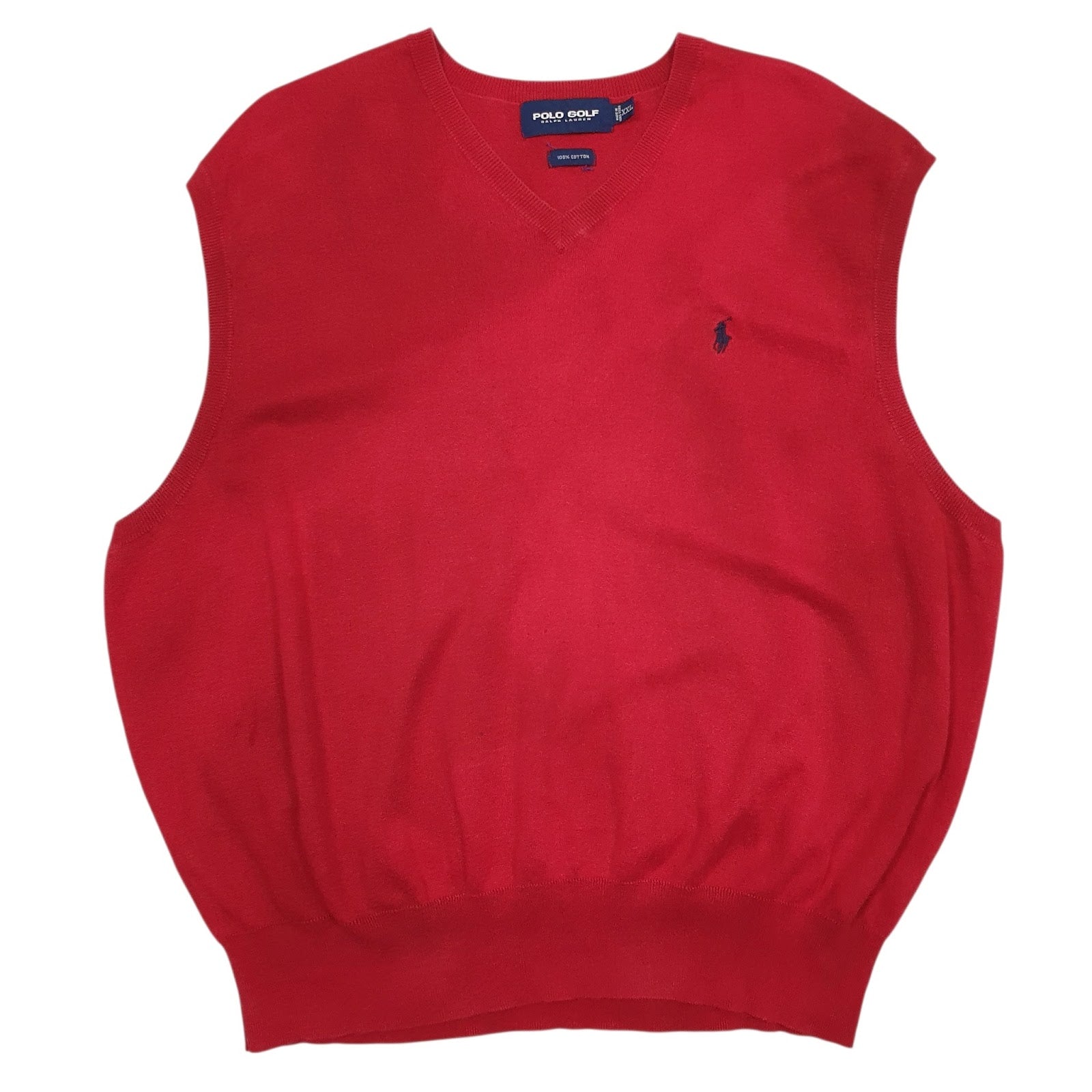 Mens Red Polo Ralph Lauren Golf Vest Jumper