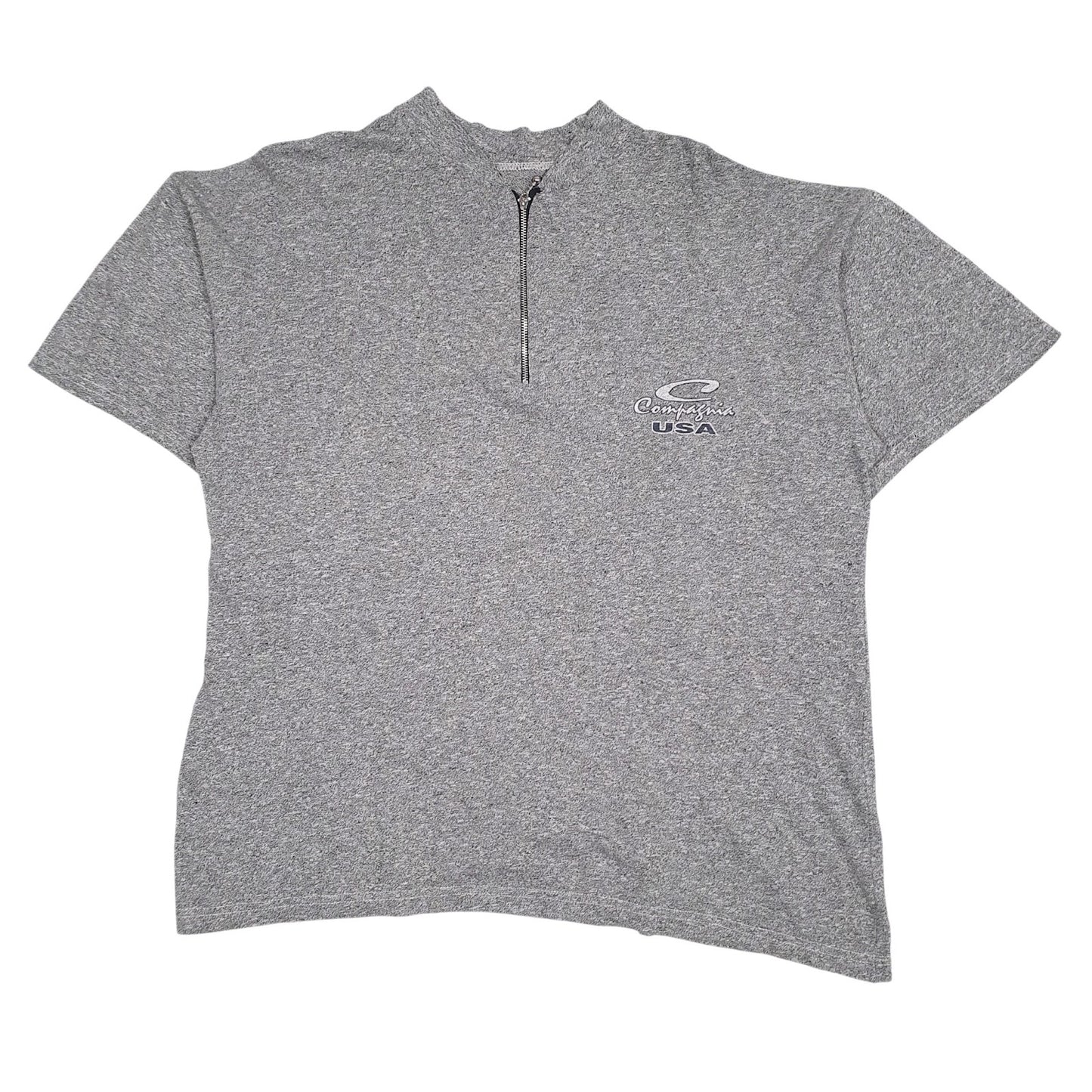 Mens Grey Unbranded Lightweight Compagnia USA Quarter Zip Jumper