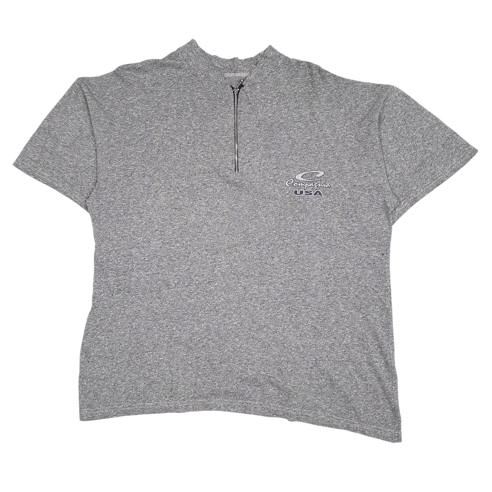 Mens Grey Unbranded Lightweight Compagnia USA Quarter Zip Jumper