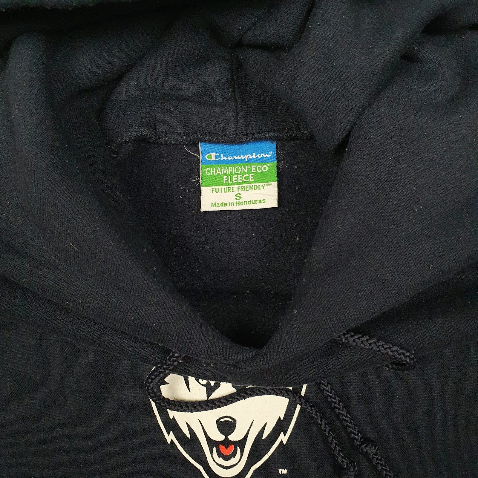 Mens Navy Champion UCONN Huskies Hoodie Jumper