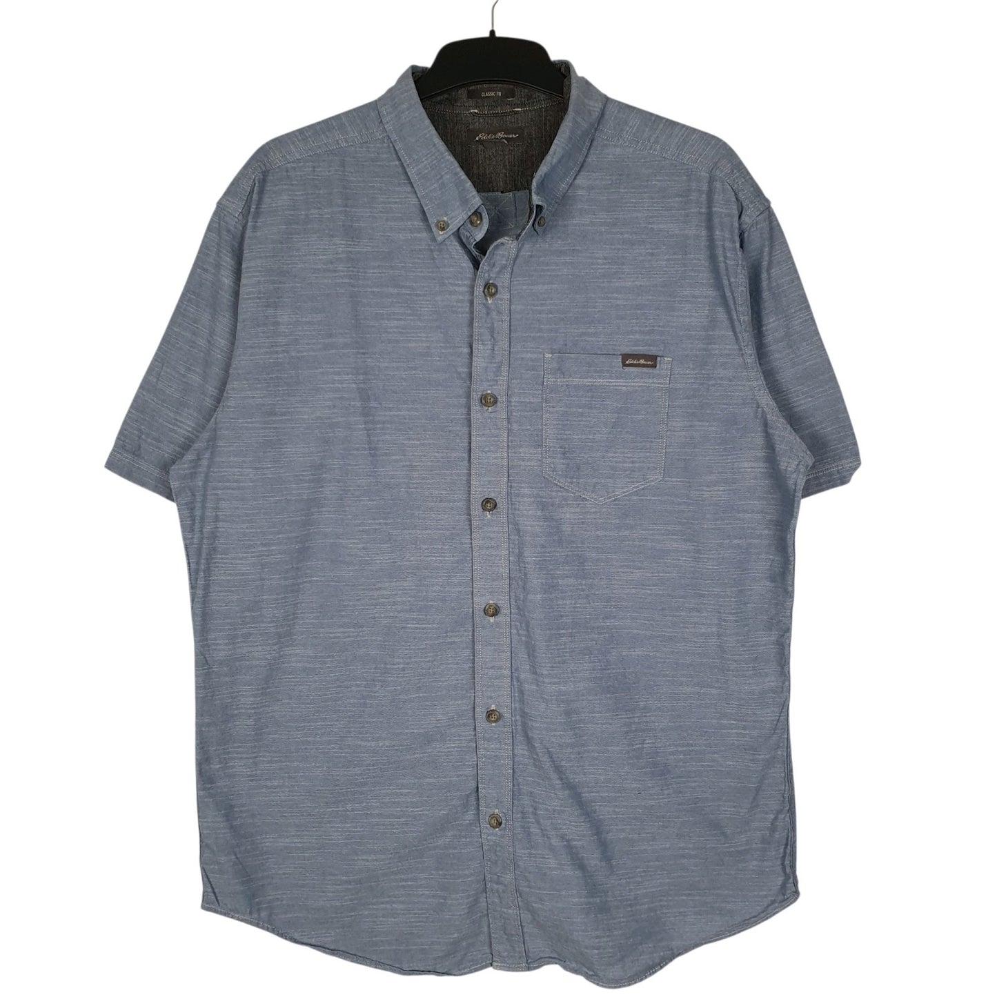 Mens Blue Eddie Bauer  Short Sleeve Shirt