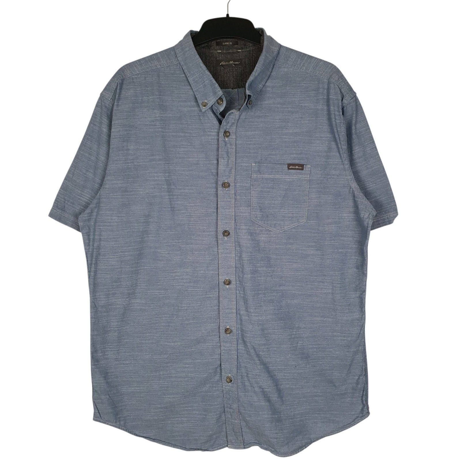 Mens Blue Eddie Bauer  Short Sleeve Shirt