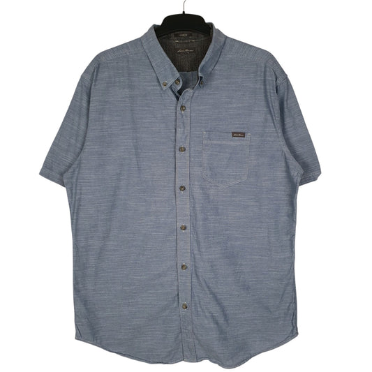 Mens Blue Eddie Bauer  Short Sleeve Shirt