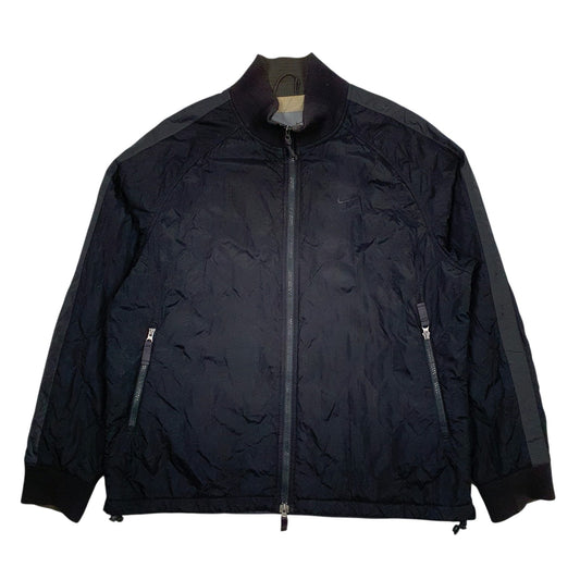 Mens Black Nike Quilted Windbreaker Vintage 00s  Coat