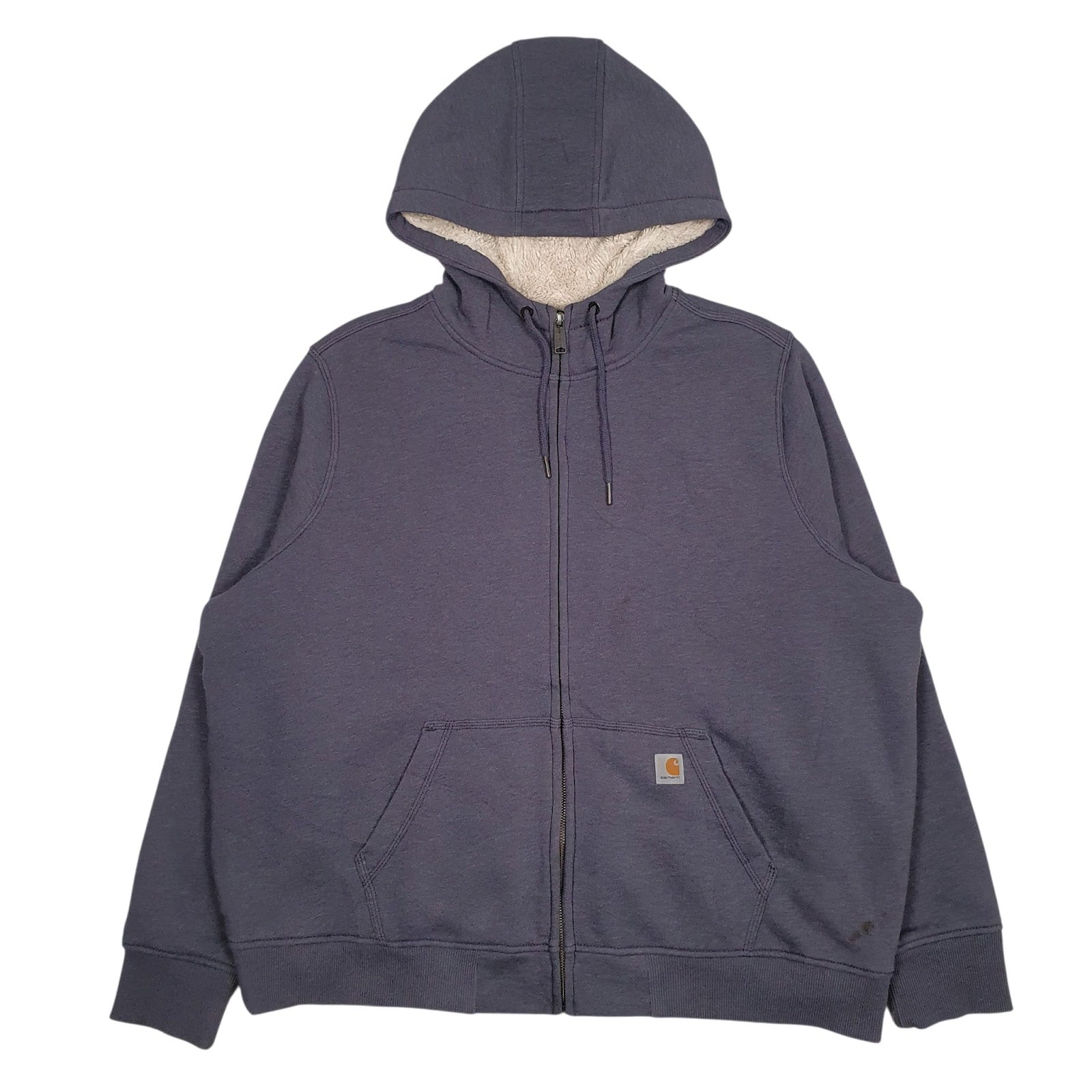 Womens Blue Carhartt Sherpa Lined Full Zip Jumper