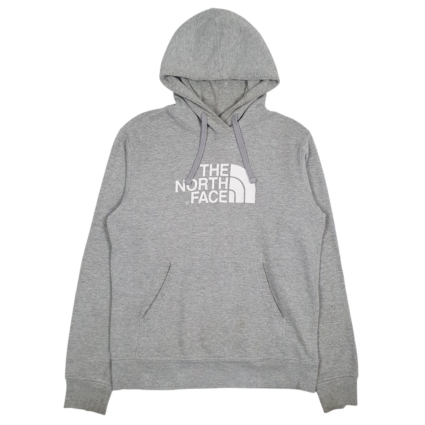 Mens Grey The North Face Spellout Hoodie Jumper