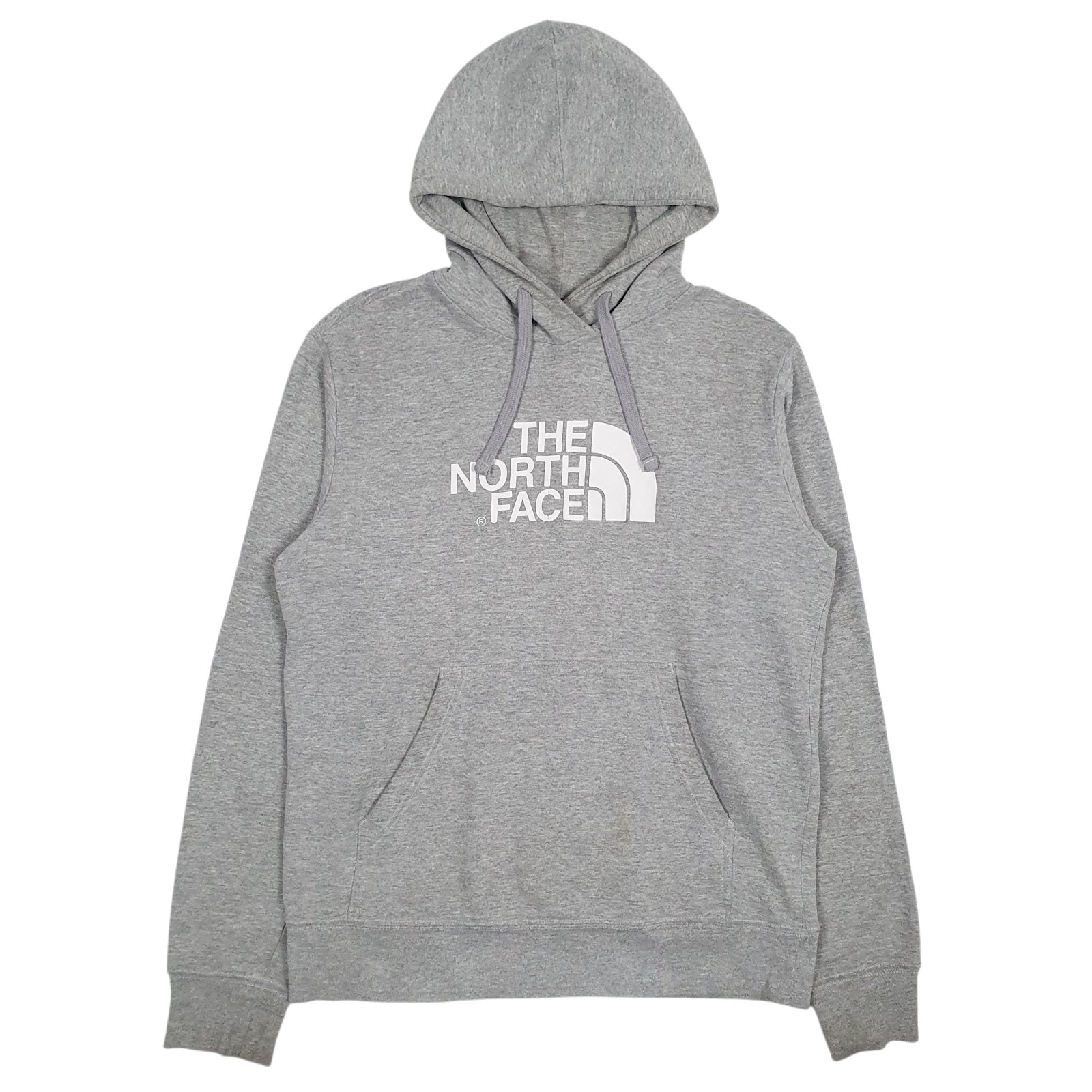 Mens Grey The North Face Spellout Hoodie Jumper