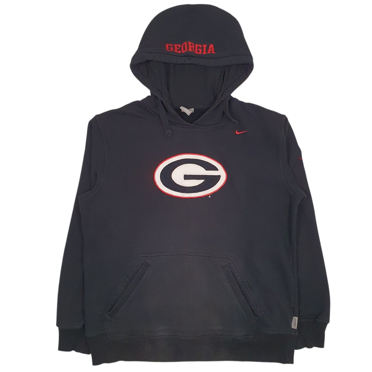 Mens Black Nike Team Georgia Hoodie Jumper