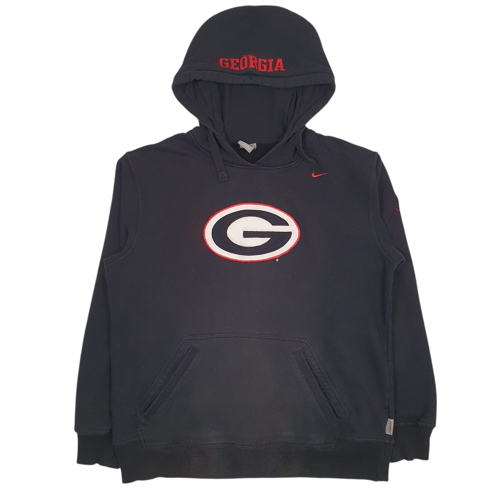 Mens Black Nike Team Georgia Hoodie Jumper