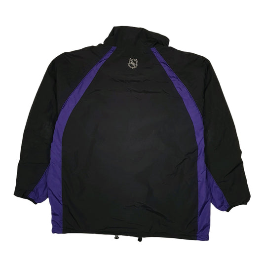 Mens Black Reebok LA Kings NHL Hockey Reversible Fleece  Coat