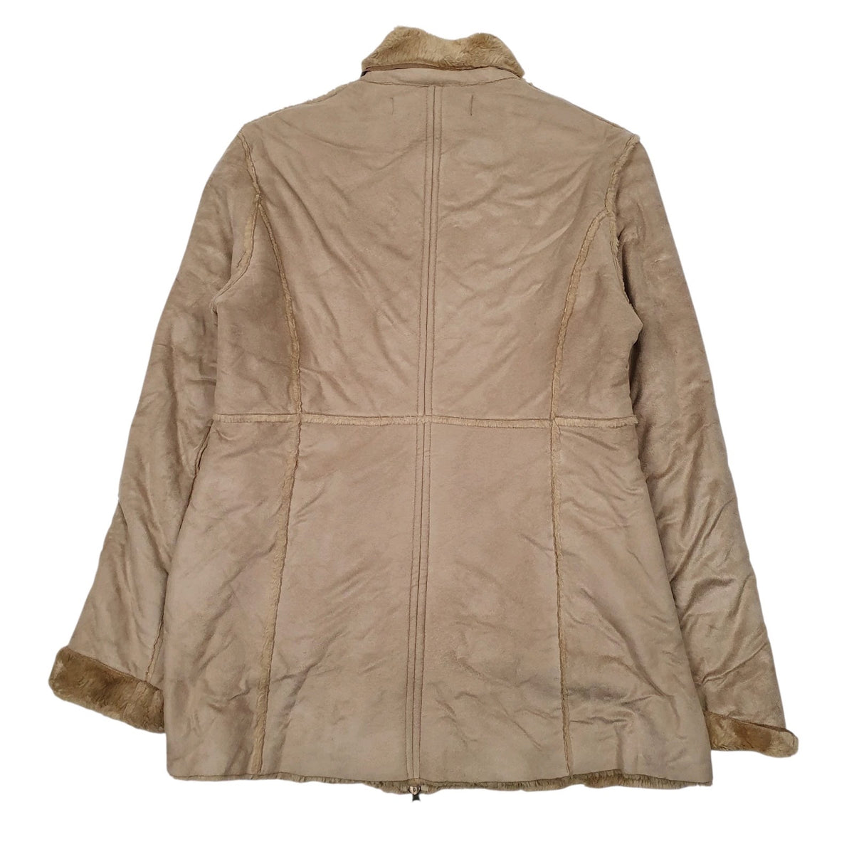 Womens Brown Guess Faux Shearling  Coat