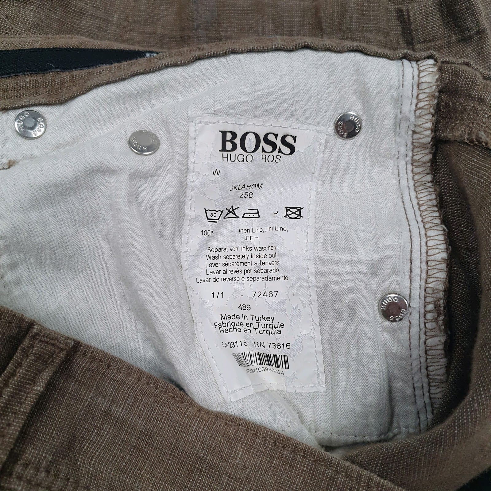 Mens Brown Hugo Boss   Trousers