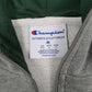 Mens Grey Champion Hooded Quarter Zip Jumper