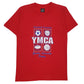 Womens Red Fruit Of The Loom YMCA Vintage 90s Made In USA Short Sleeve T Shirt