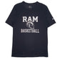 Mens Black Nike Dri-Fit Ram Basketball Short Sleeve T Shirt