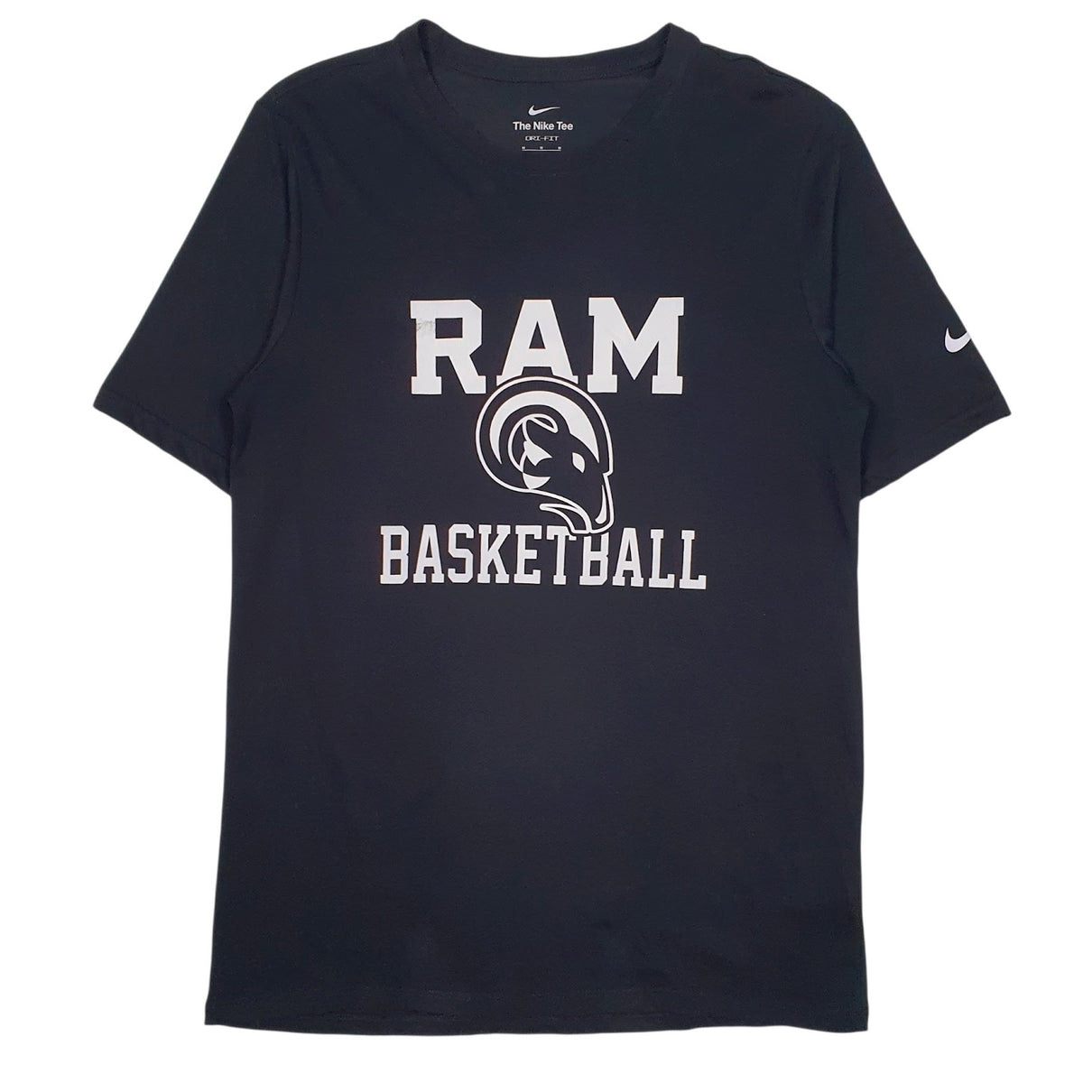 Mens Black Nike Dri-Fit Ram Basketball Short Sleeve T Shirt
