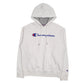 Mens White Champion Spellout Hoodie Jumper