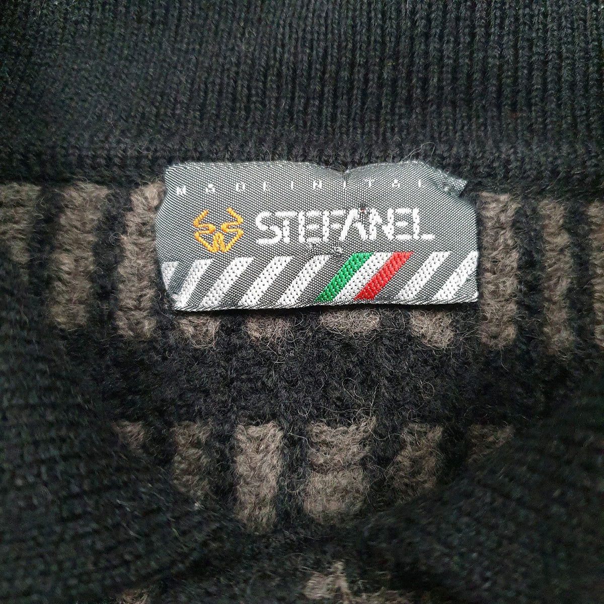 Mens Grey Stefanel  Quarter Zip Jumper
