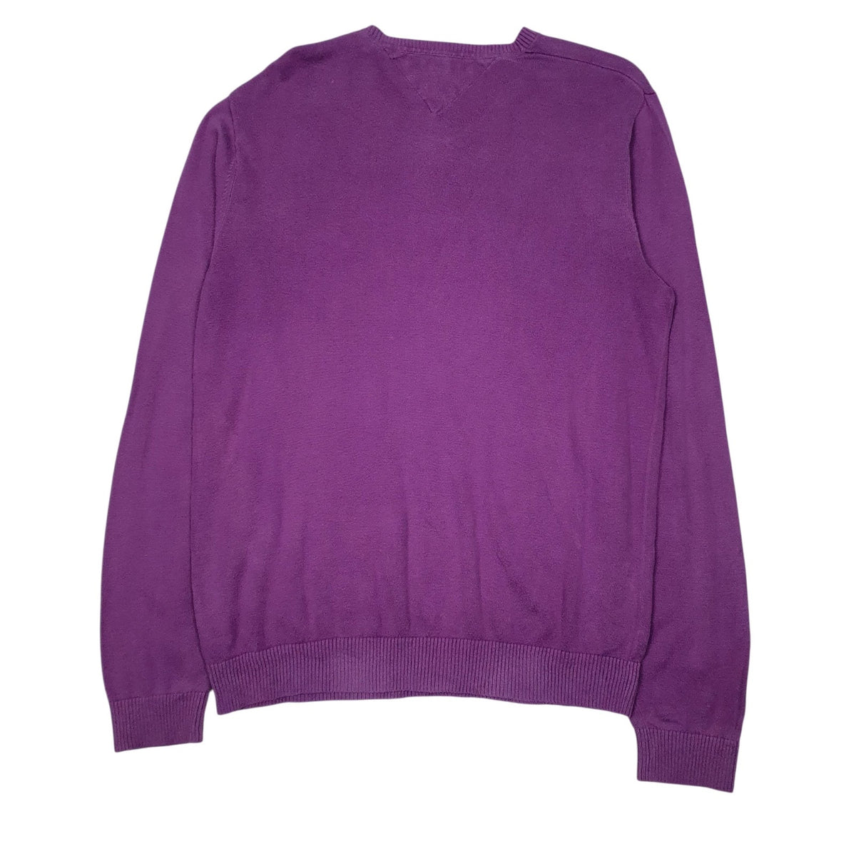 Mens Purple Tommy Hilfiger  V Neck Jumper
