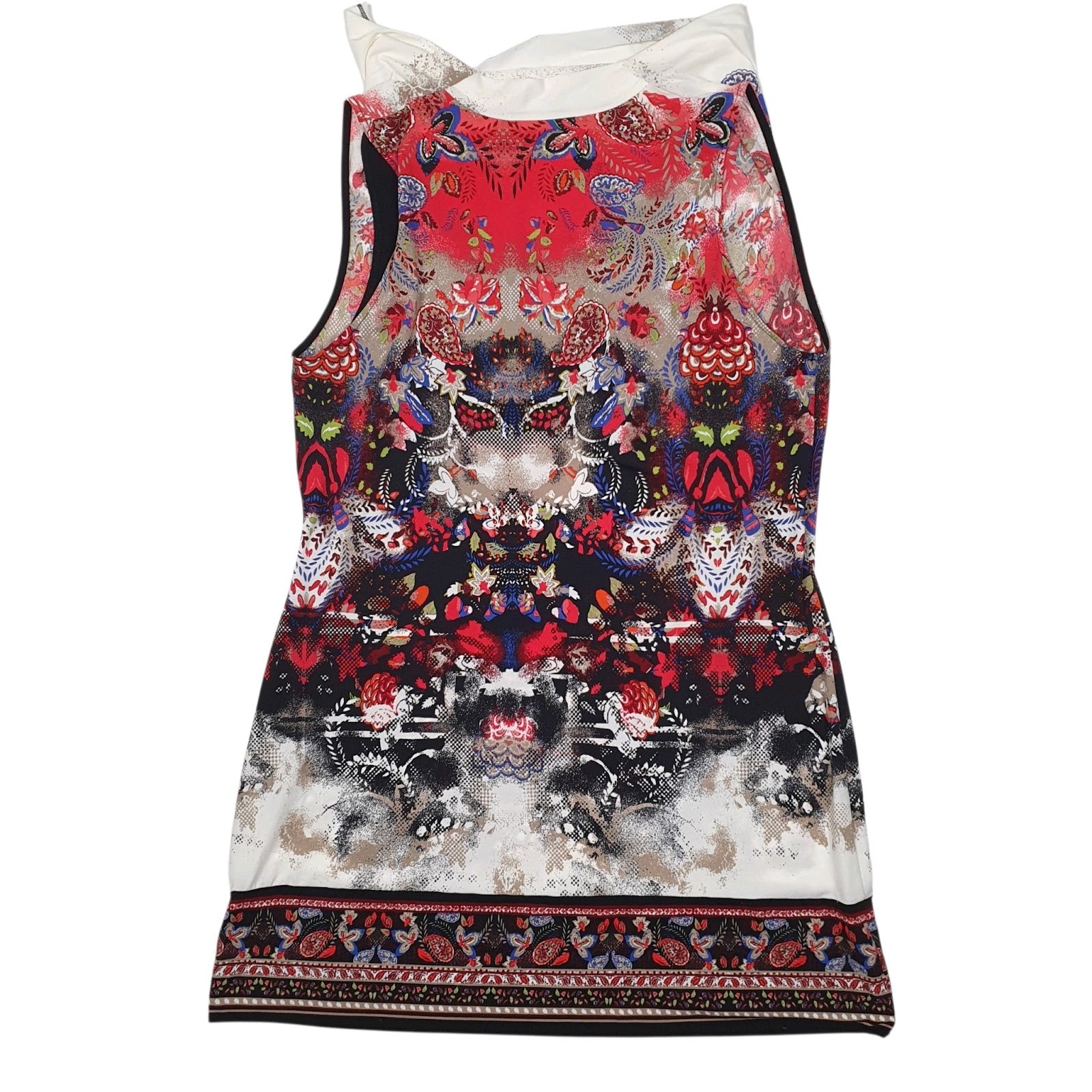 Womens Black Comma Scoop Paisley  Dress