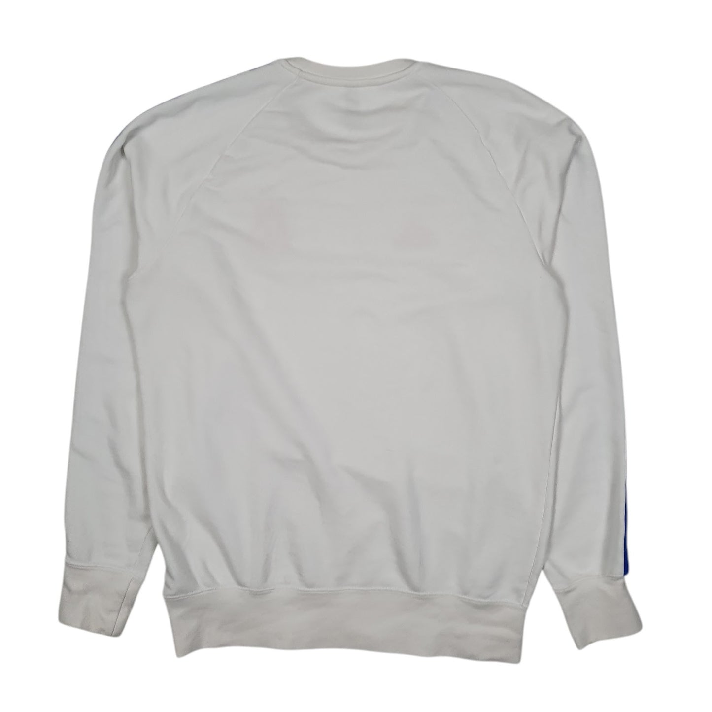 Mens White Adidas Real Madrid Football Crewneck Jumper