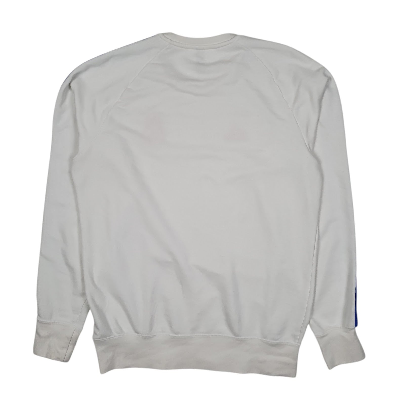 Mens White Adidas Real Madrid Football Crewneck Jumper