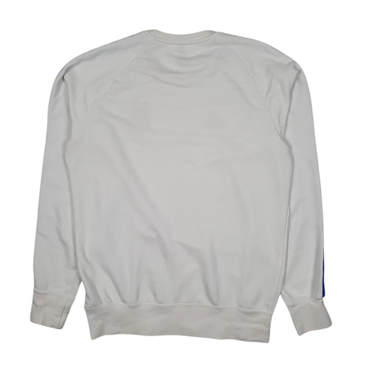 Mens White Adidas Real Madrid Football Crewneck Jumper