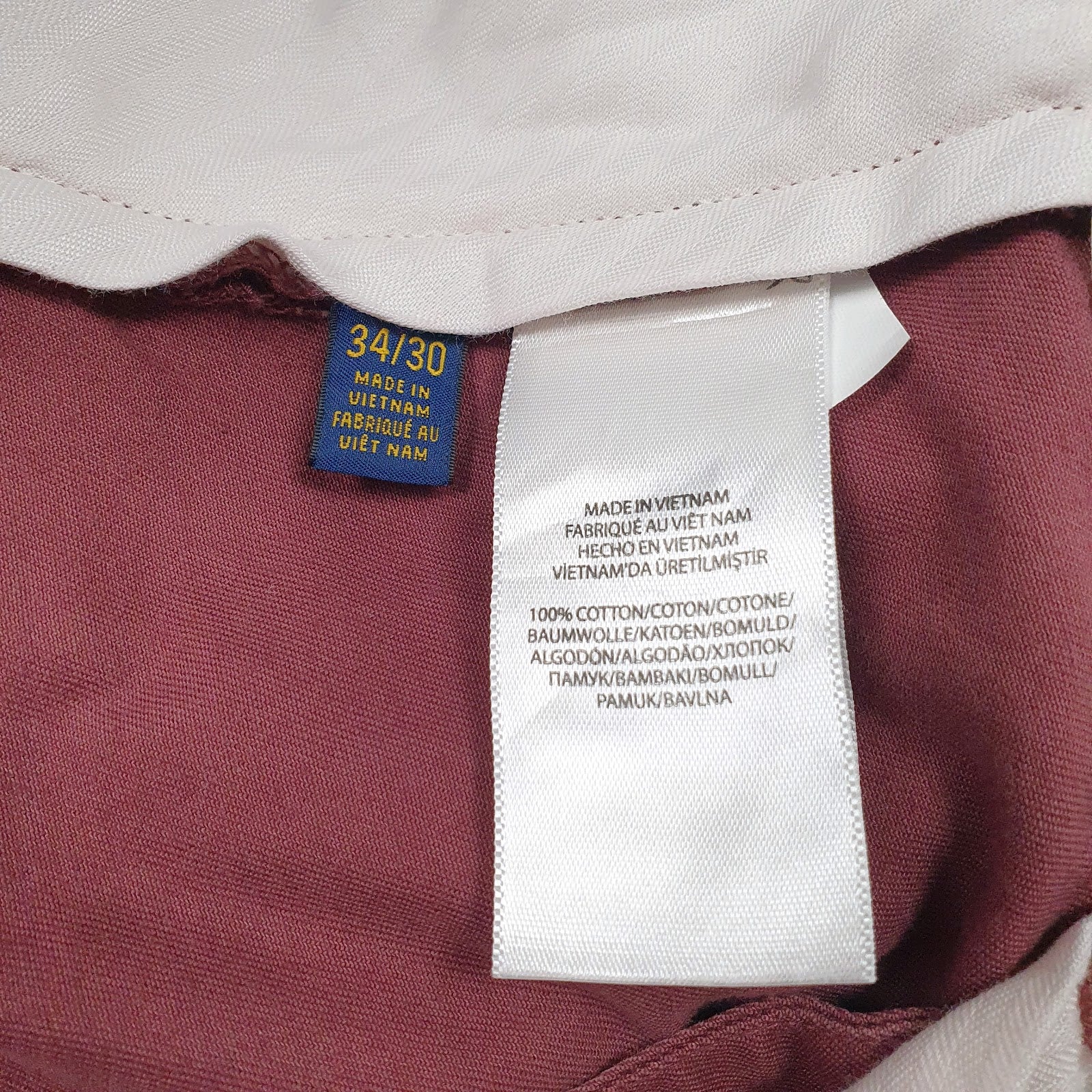 Mens Burgundy Polo Ralph Lauren   Trousers