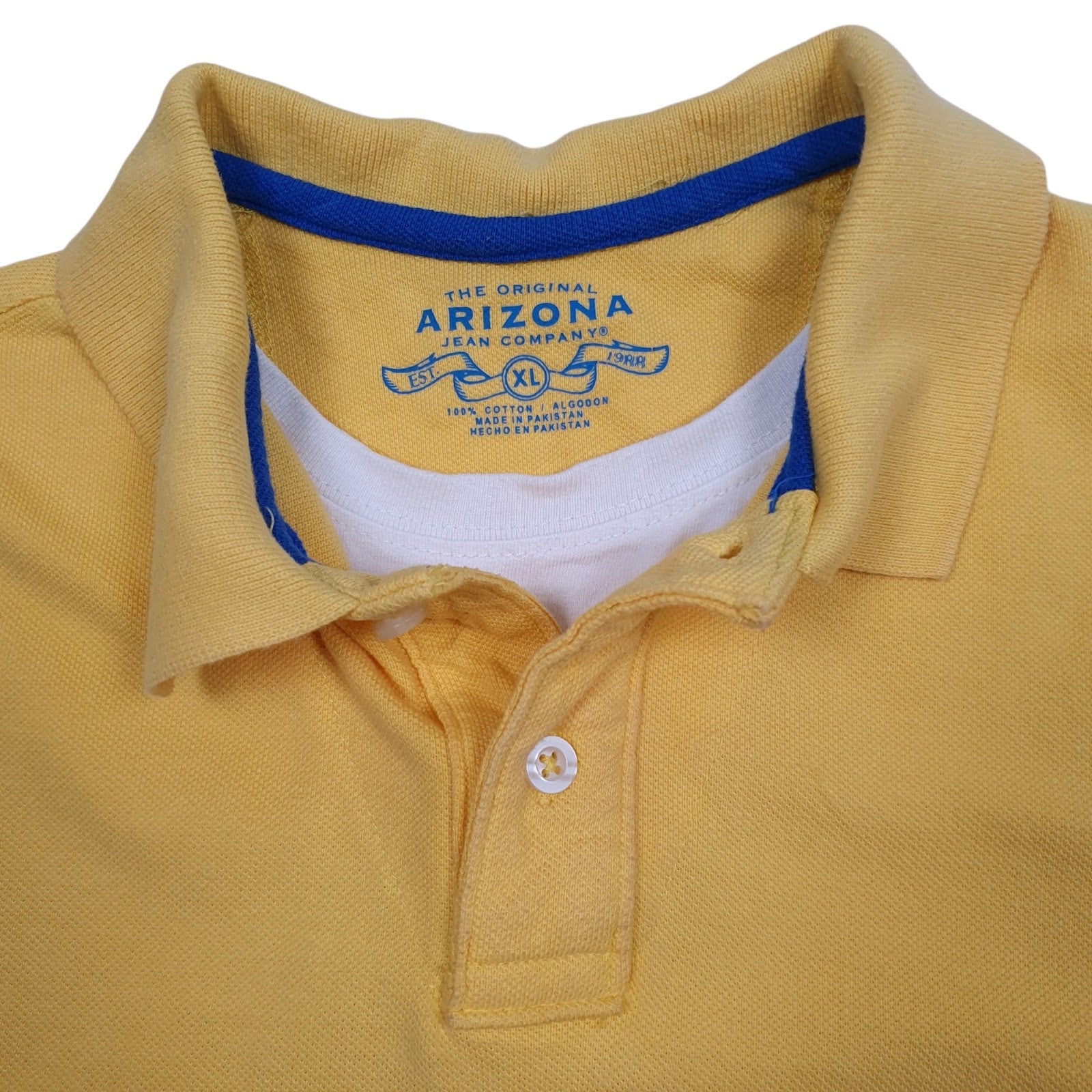 Mens Yellow Arizona Jeans Co   Polo Shirt