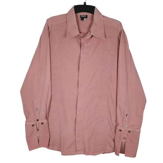 Mens Pink Dolce and Gabbana  Long Sleeve Shirt