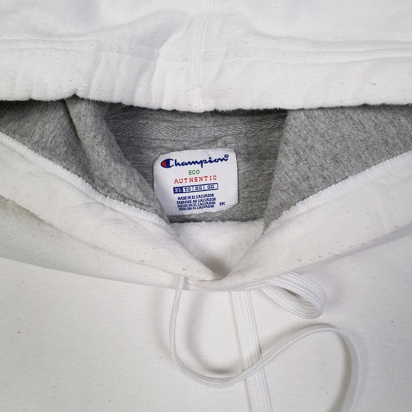 Mens White Champion  Hoodie Jumper
