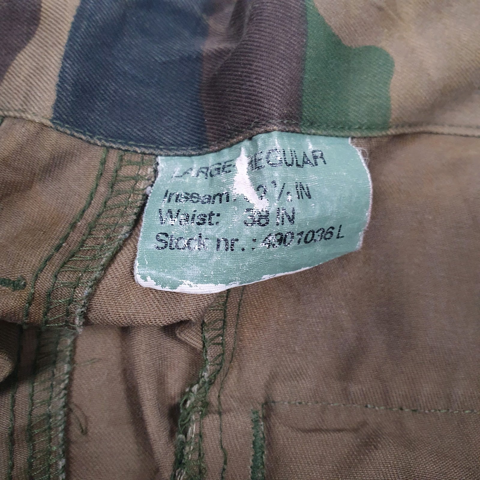 Mens Green Unbranded Army Camo  Trousers