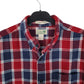 Mens Red L.L.Bean Scoth Plaid Flannel  Shirt