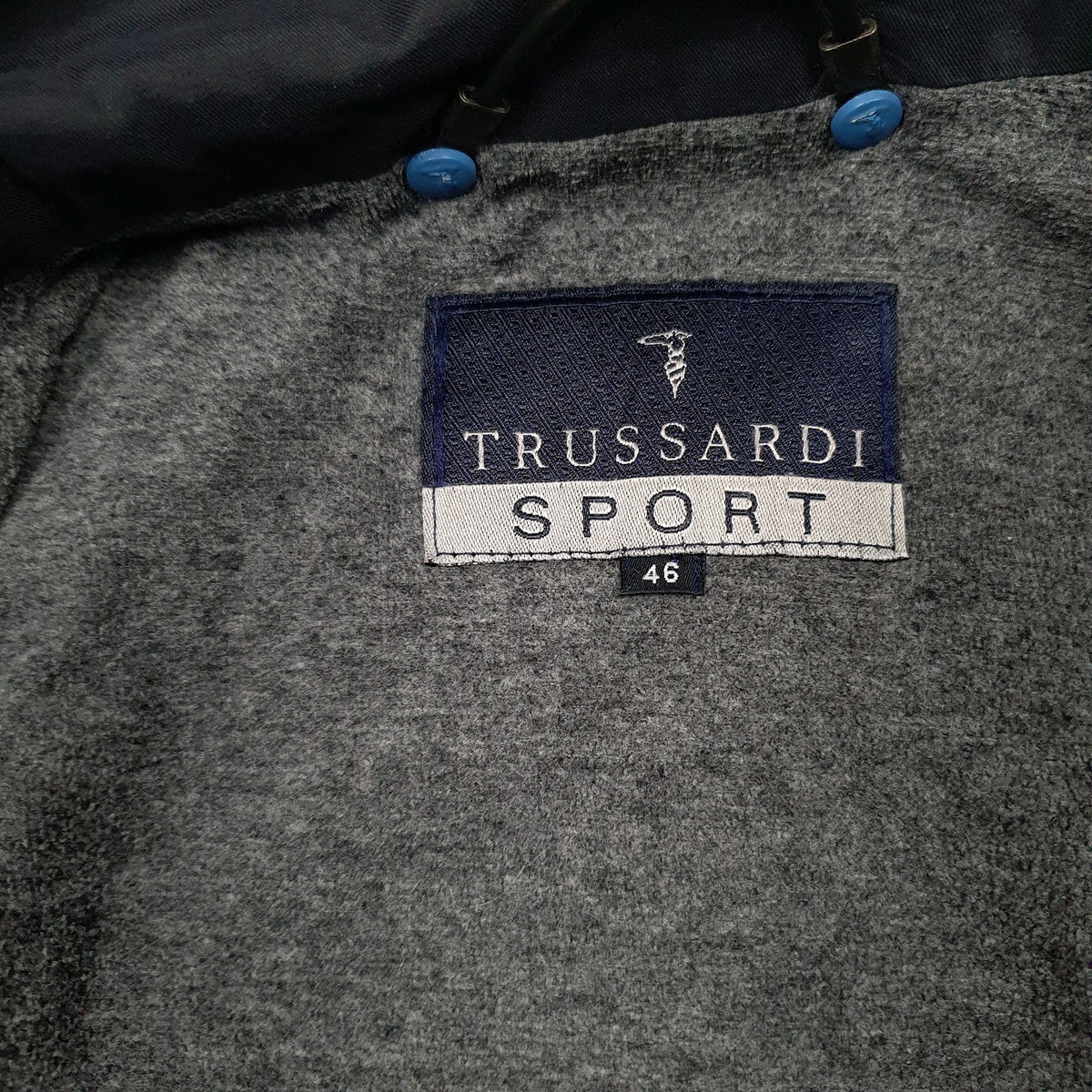 Mens Black Trussardi Fleece Lined  Coat