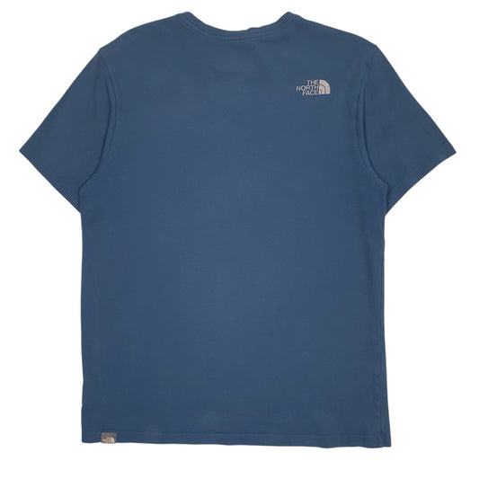 Mens Blue The North Face Spellout  T Shirt