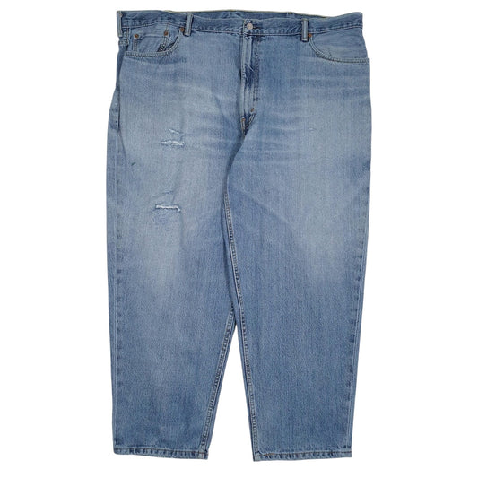 Mens Blue Levis Distressed 560 JeansW48 L30