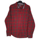 Mens Red Eddie Bauer Flannel Long Sleeve Shirt