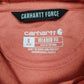 Mens Orange Carhartt Spellout Lightweight Hoodie Jumper