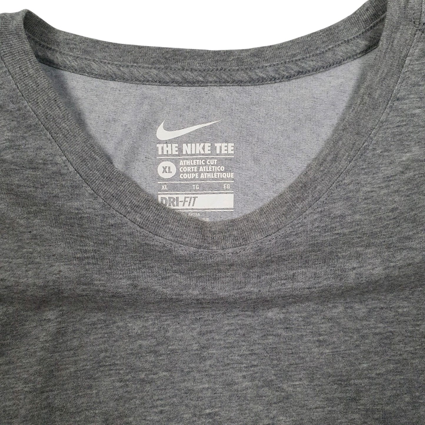 Mens Grey Nike Dri Fit  T Shirt