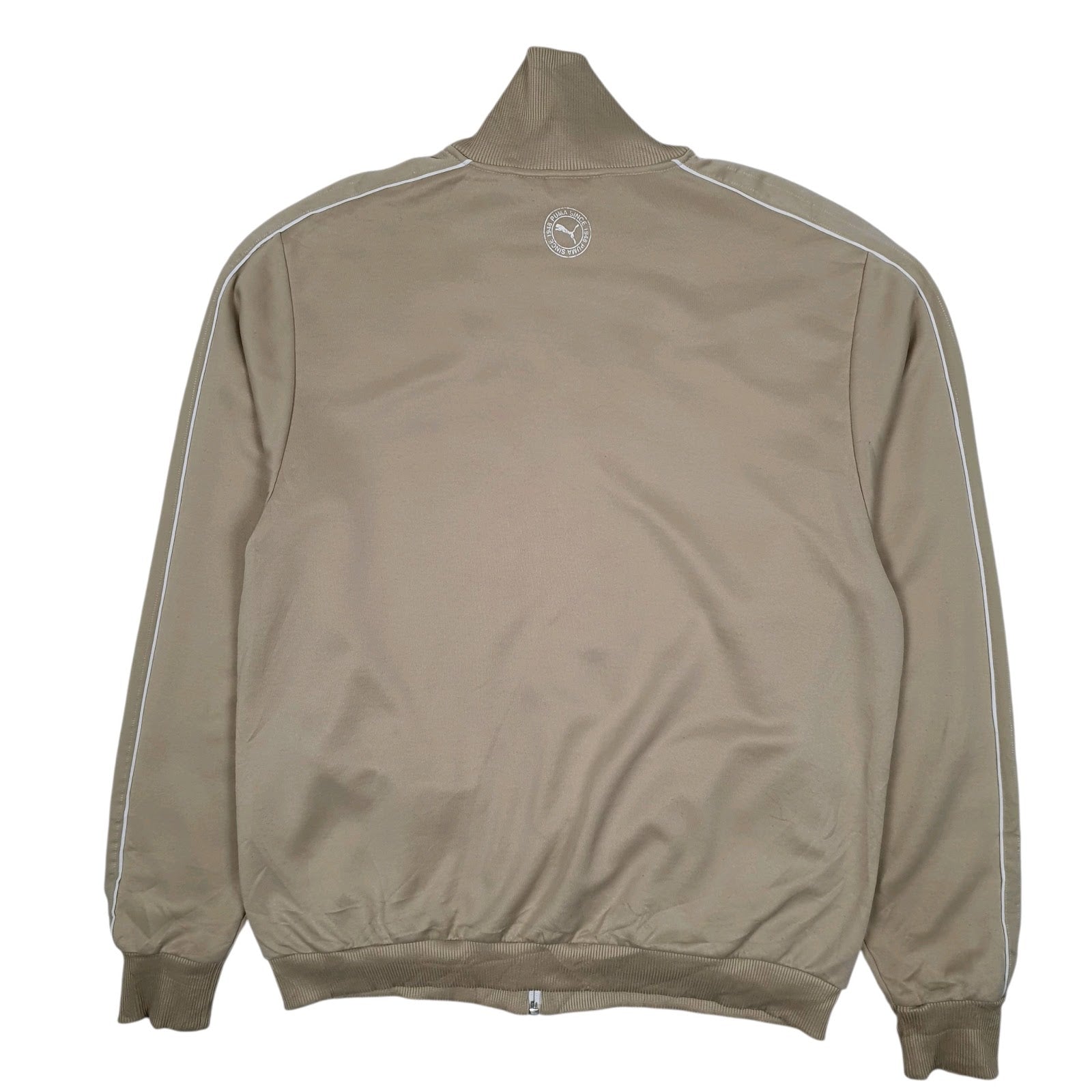 Mens Beige Puma Track Top Full Zip Jumper