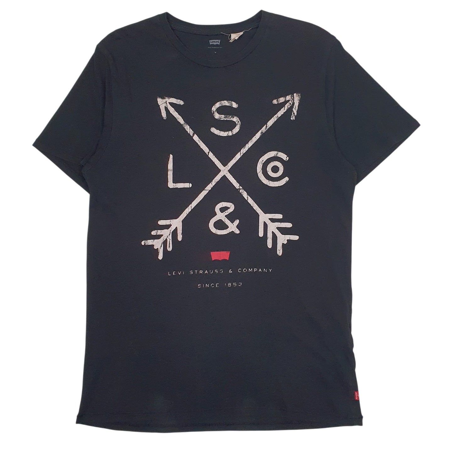 Mens Black Levis  Short Sleeve T Shirt