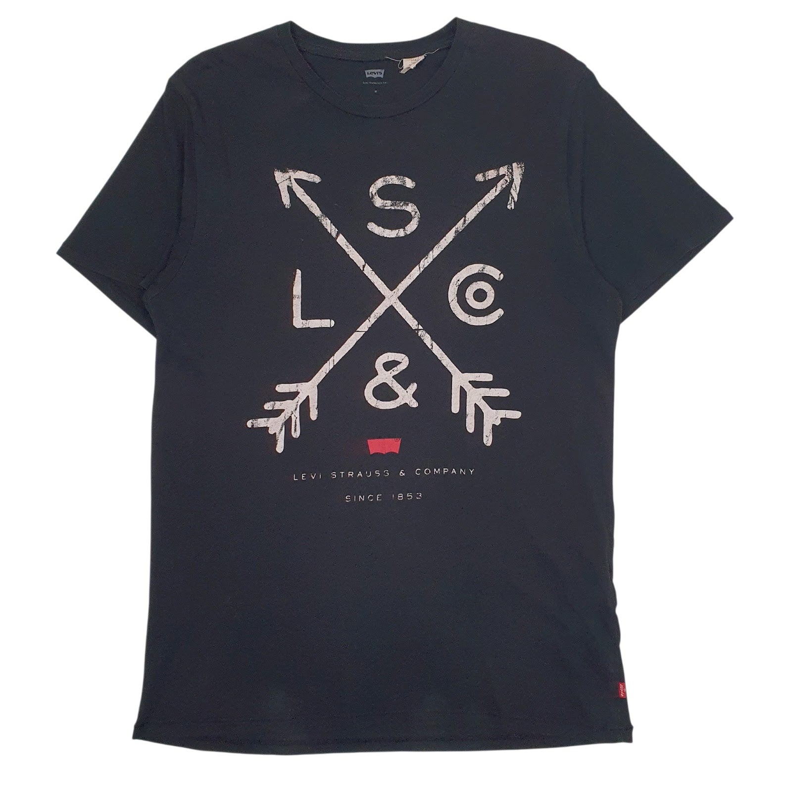 Mens Black Levis  Short Sleeve T Shirt