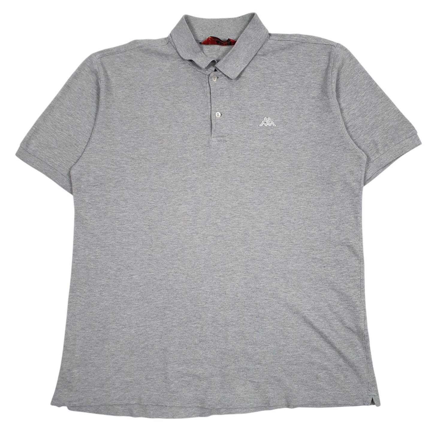 Mens Grey Kappa  Short Sleeve Polo Shirt